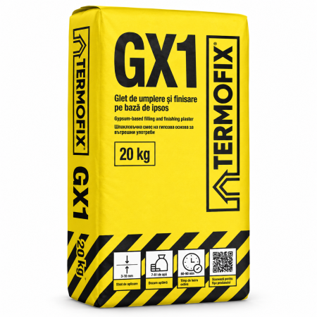 Glet de incarcare si finisare Termofix GX1, ipsos, 2-6 mm, 20 kg